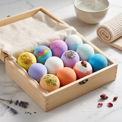 12 Pcs Natural Sea Salt Bath Bomb Set – Deep Relaxation, Skin Softening & Aromatherapy Foot Spa Kit