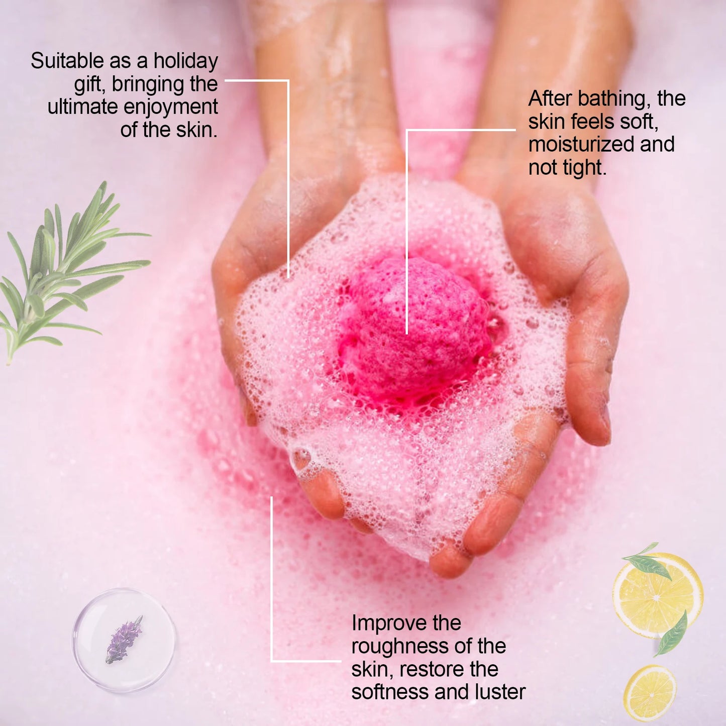 Rose Bath Bomb Gift Set