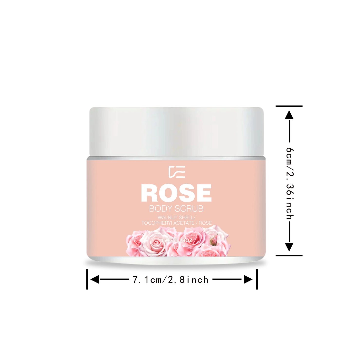 Rose Body Scrub with Walnut