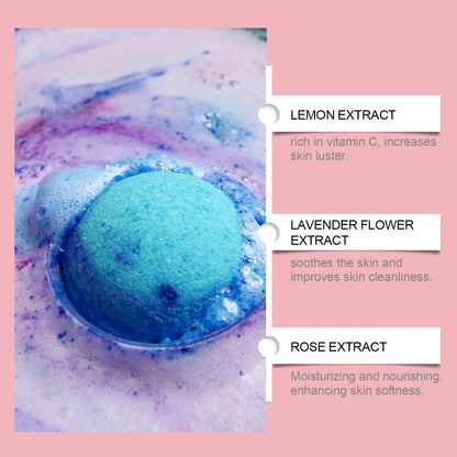 Rose Dragon Fruit Bath Bomb Set