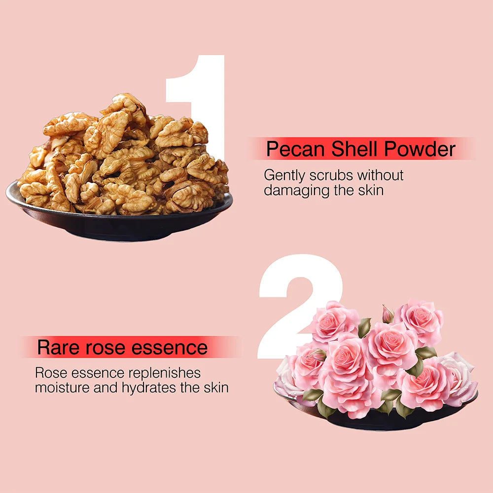 Rose Body Scrub with Walnut