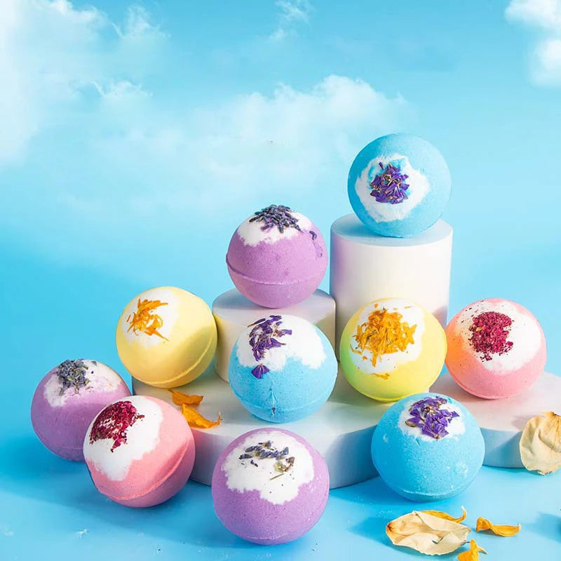 Dried Flower Bath Salt Balls
