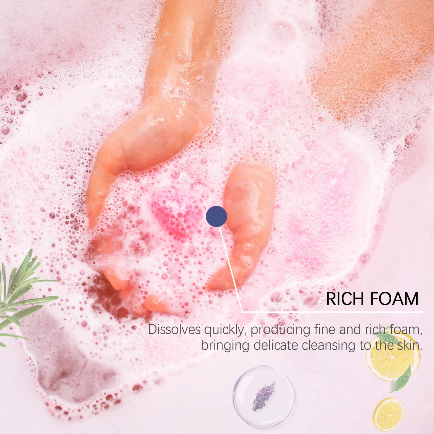 Rose Dragon Fruit Bath Bomb Set