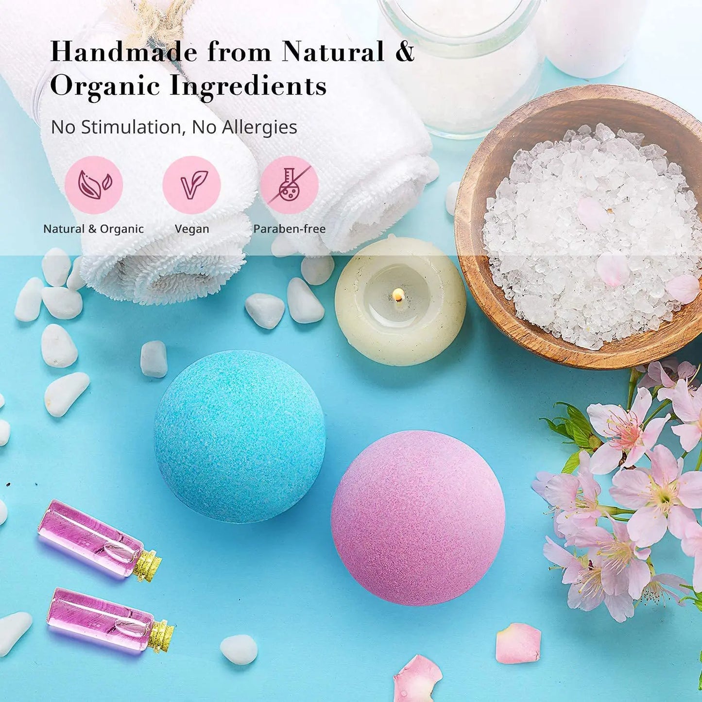 Dried Flower Bath Salt Balls