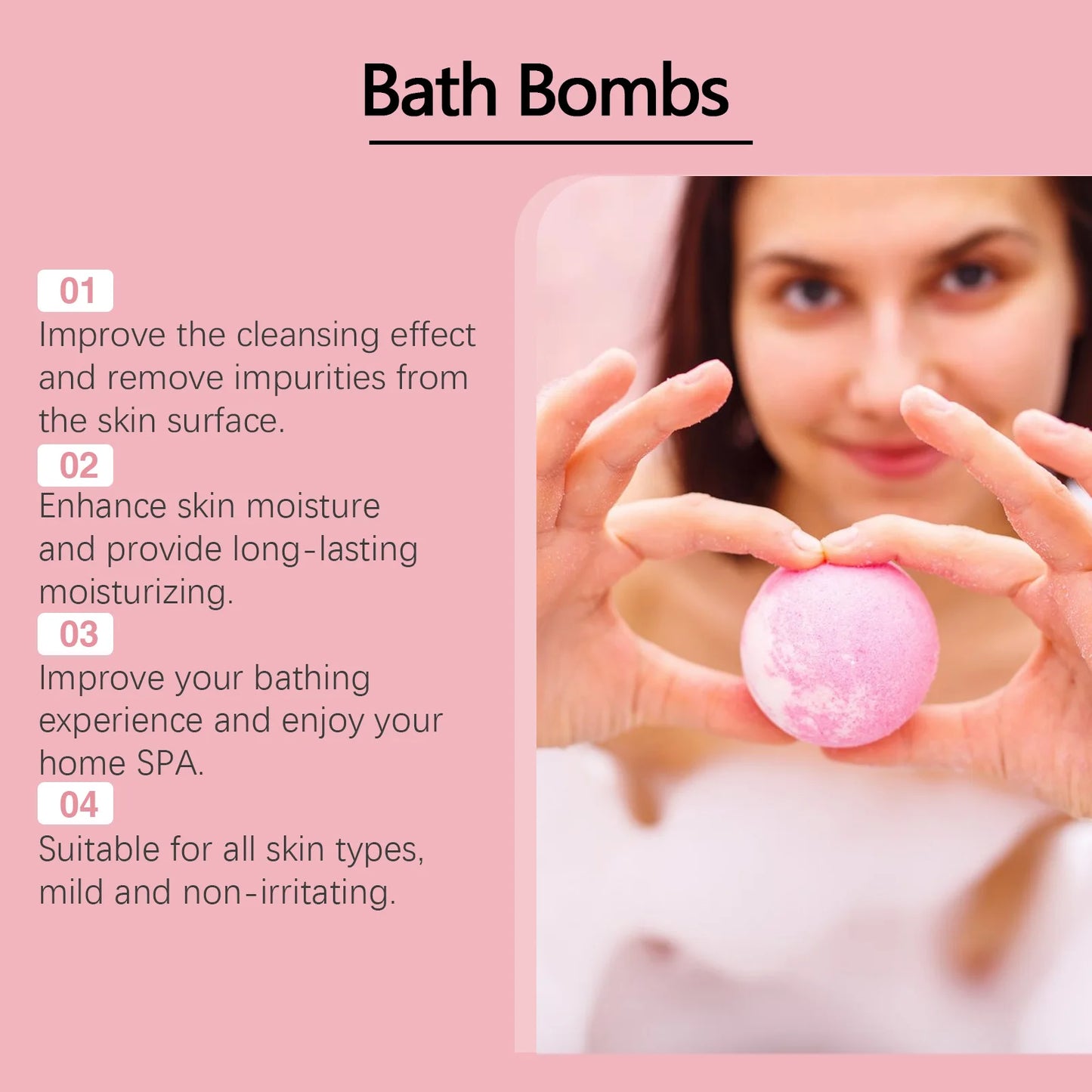 Rose Dragon Fruit Bath Bomb Set