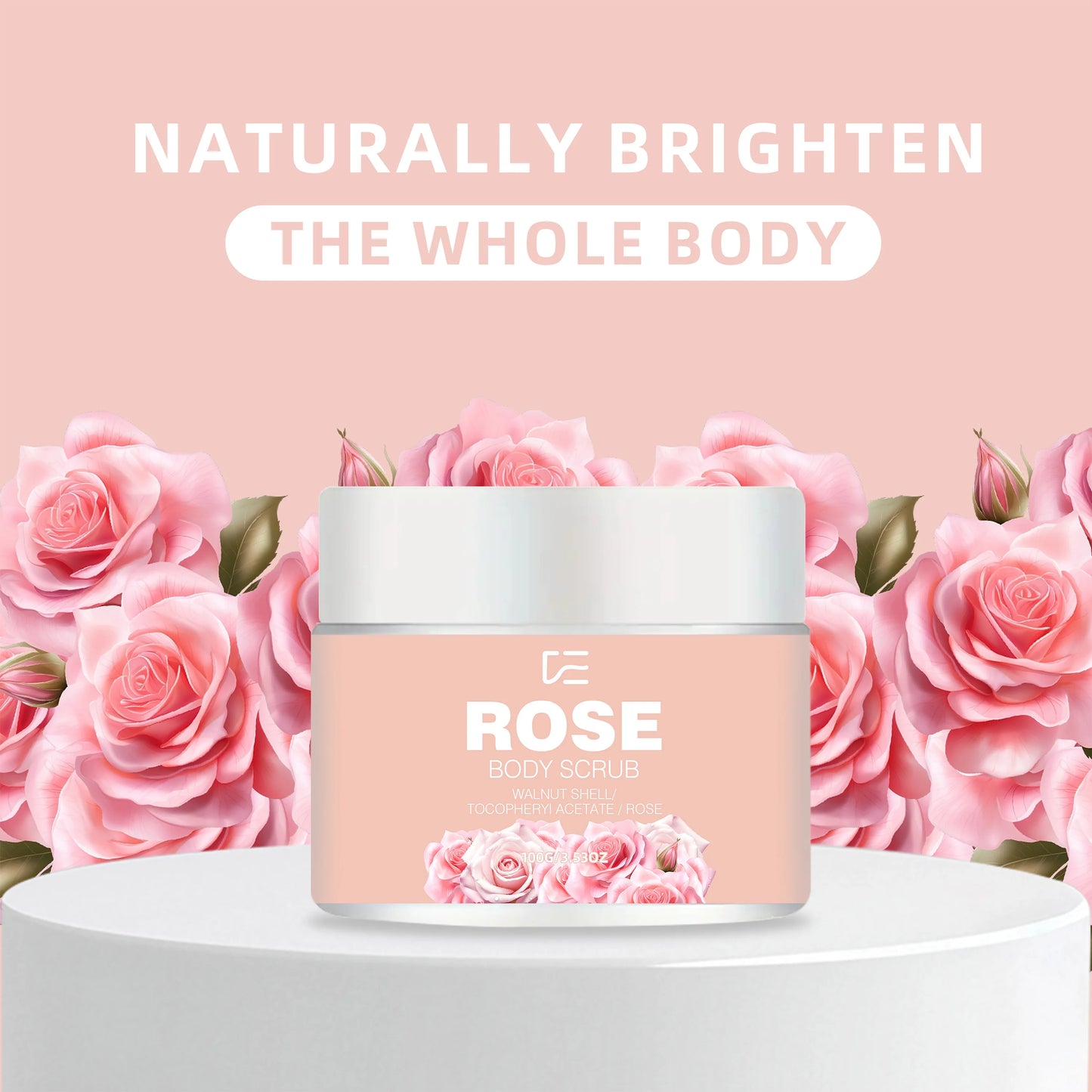 Rose Body Scrub with Walnut